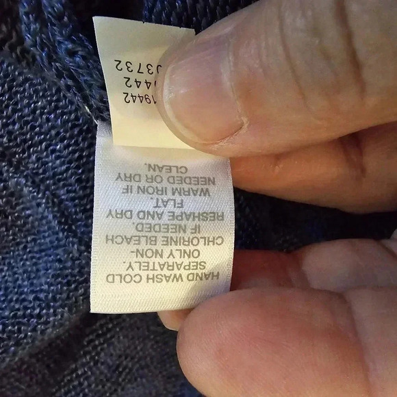 J. Jill Women's  Open Front Long Linen Blend Teal Sweater Size Large Petite - Picture 9 of 9